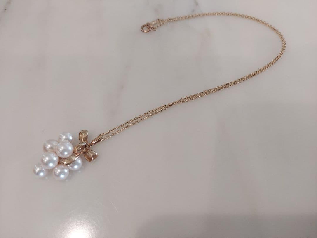 MIKIMOTO　パールリボンデザインネックレス