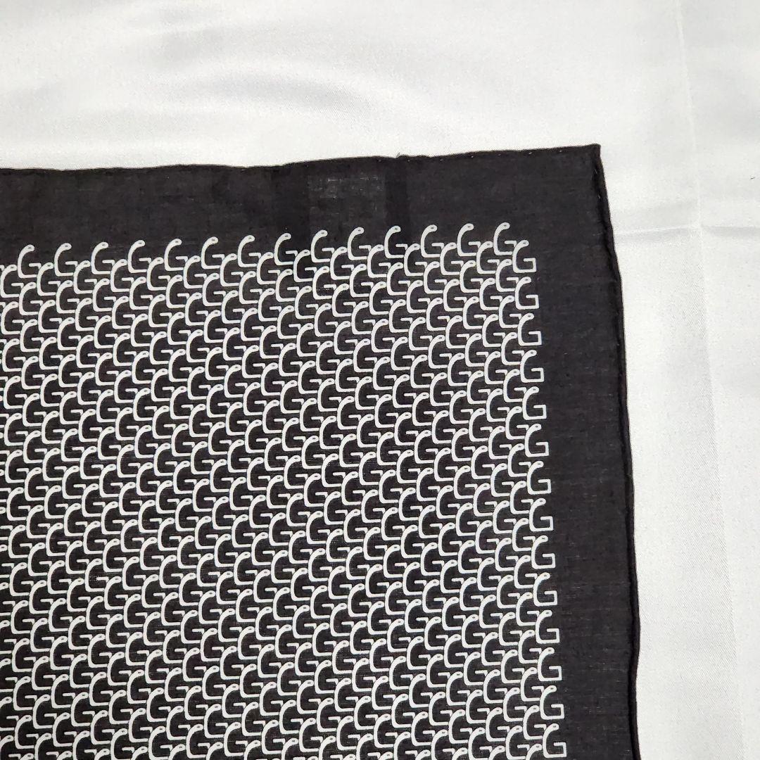 極美品 ★GUCCI★ ハンカチ メンズ Gモチーフ 綿100％ ブラウン