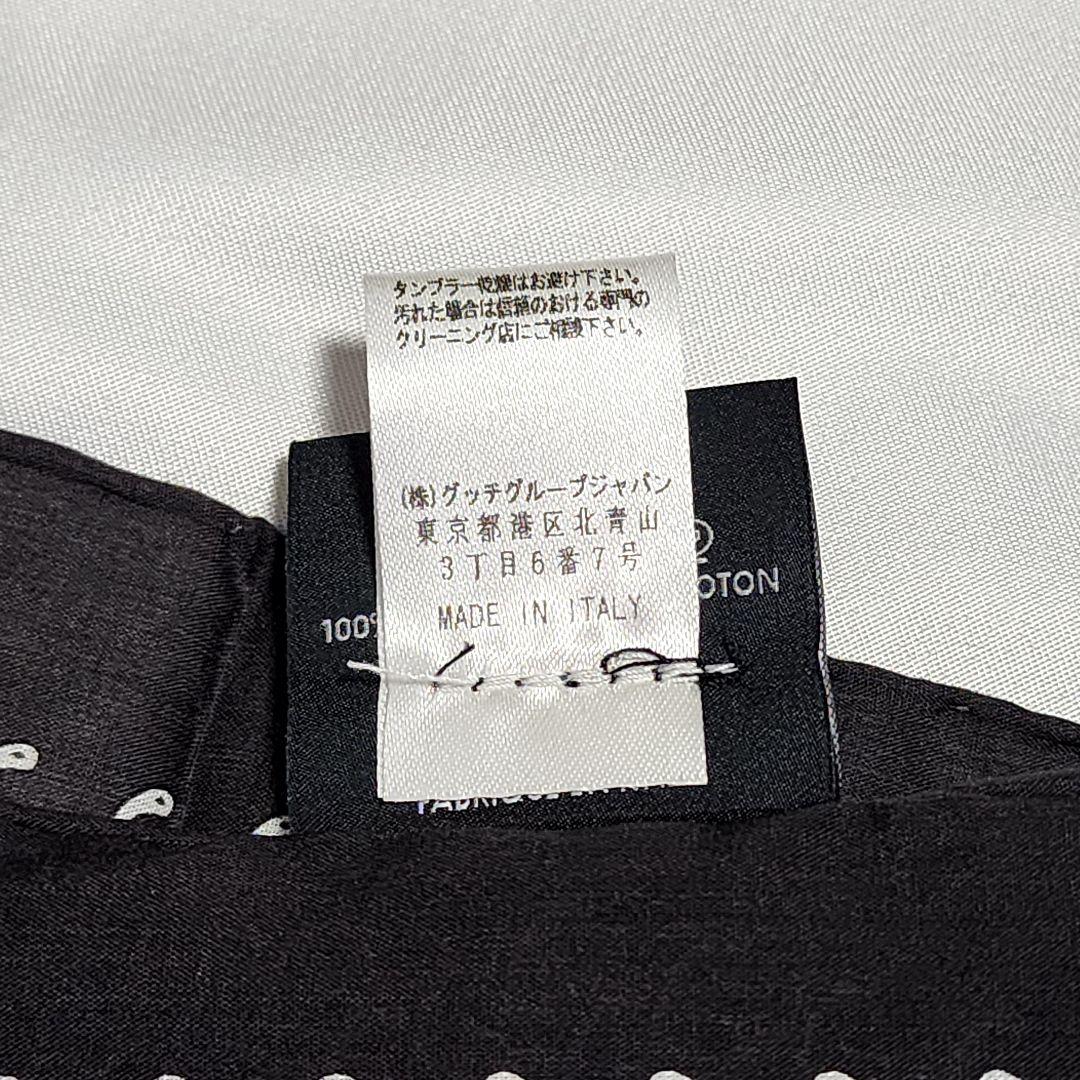 極美品 ★GUCCI★ ハンカチ メンズ Gモチーフ 綿100％ ブラウン