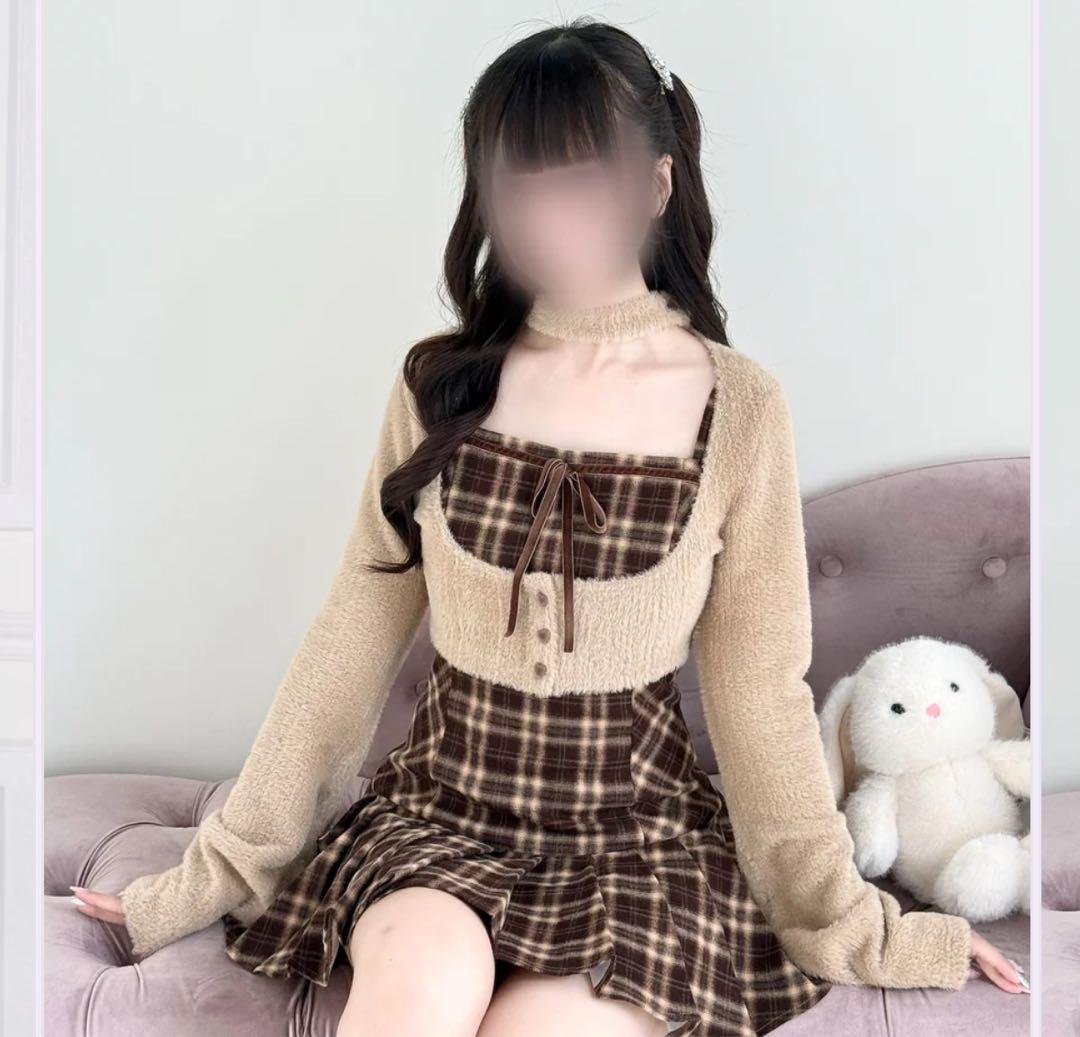 bunnylis ワンピース　ブラウン