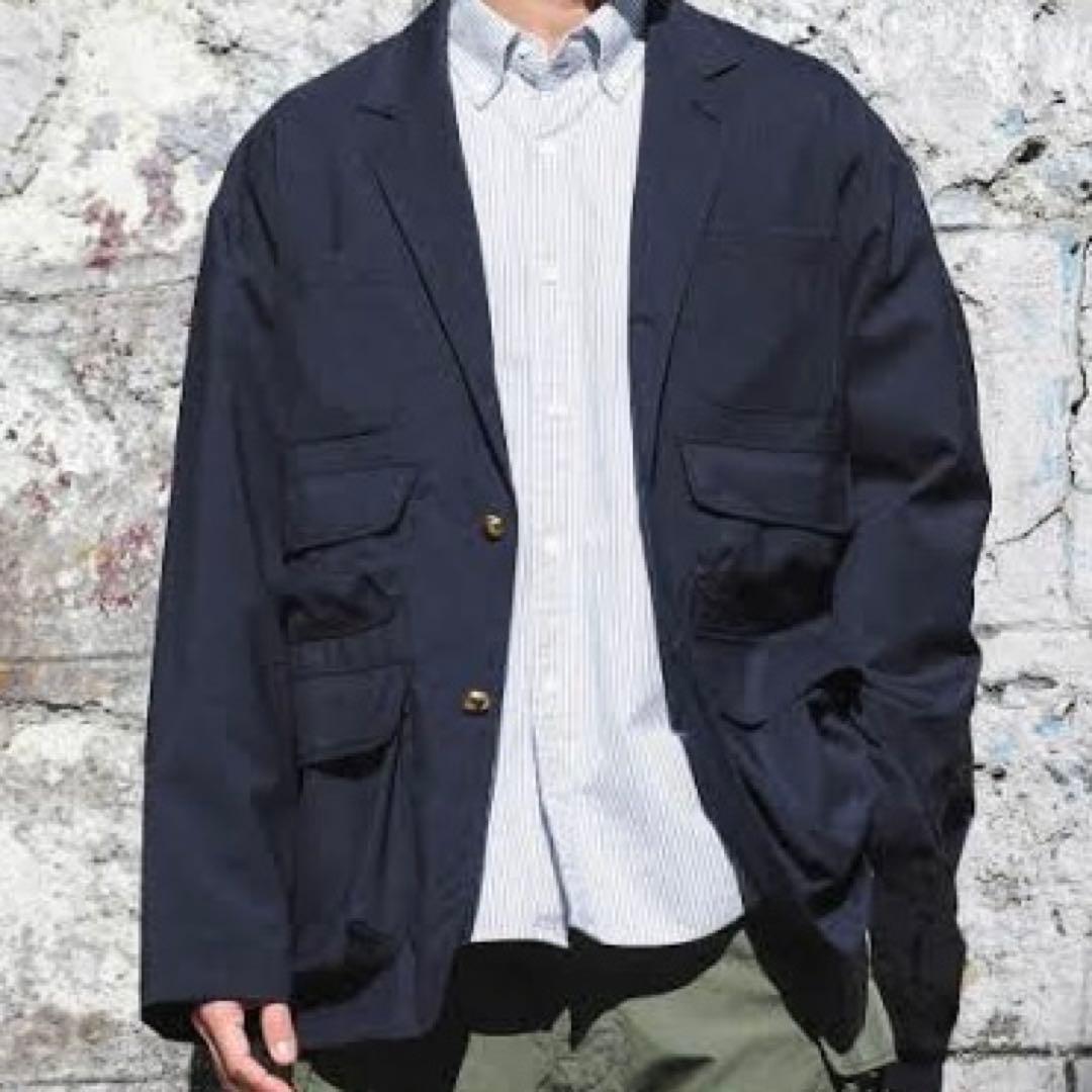 BEAMS 3ステップポケット ブレザー ジャケット ネイビー 紺ブレ メタル釦
