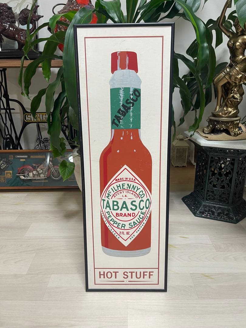 【入手困難・極美品】タバスコ デザインアートパネル インテリア雑貨 壁掛け 置物