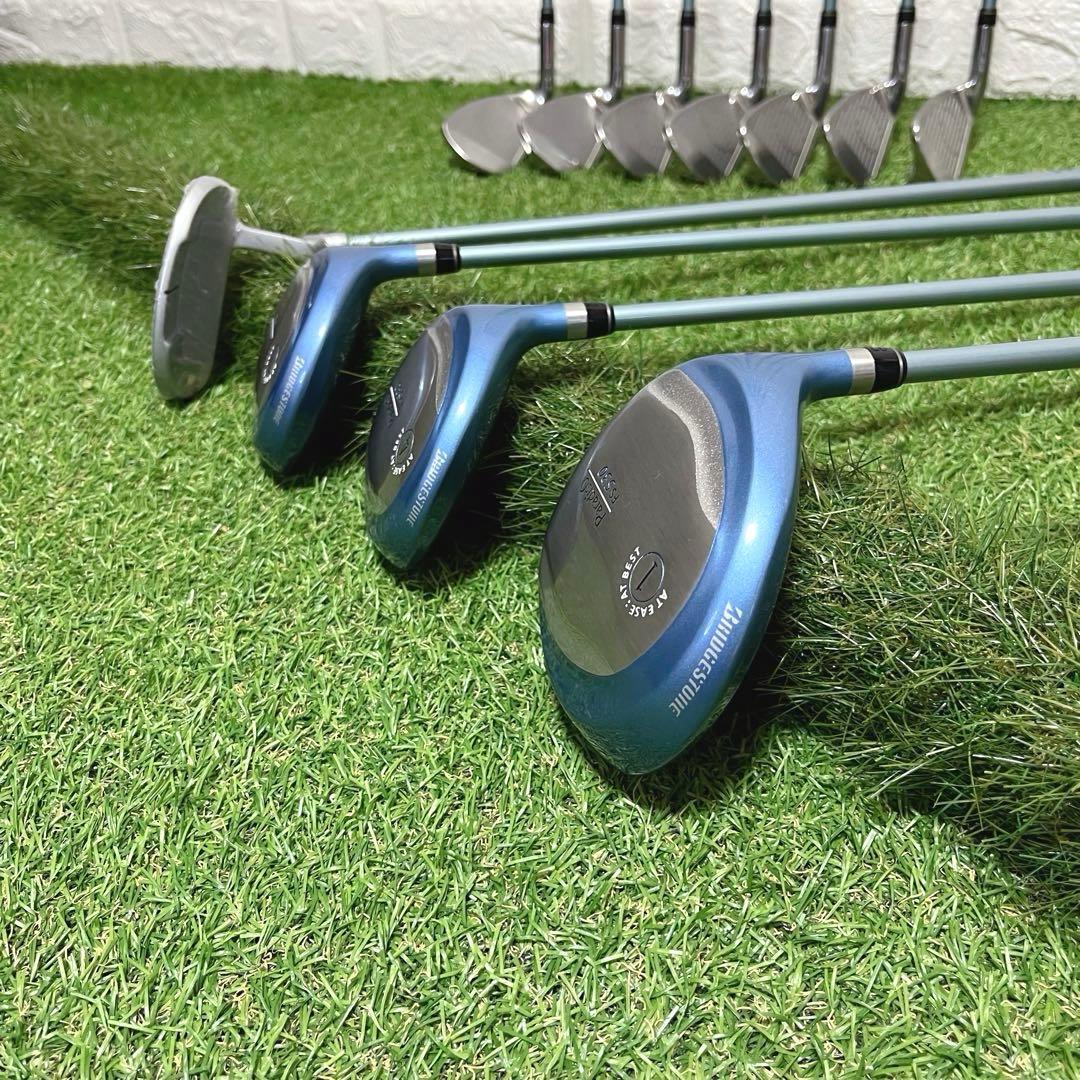 極美品 PARADISO 可愛い水色 レディースゴルフクラブ豪華11本セット