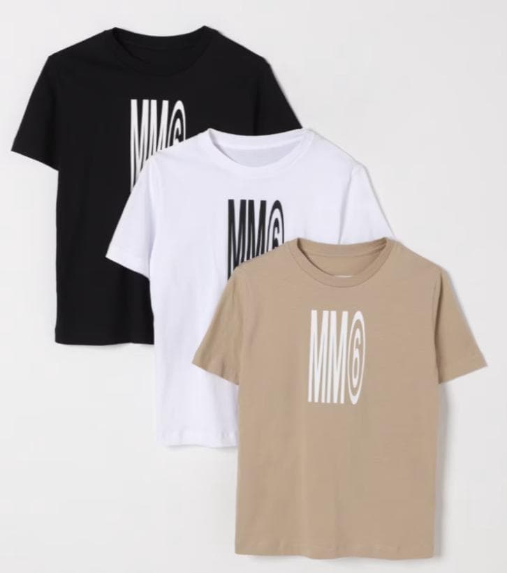新品　MM6 ロゴプリント Tシャツ 3色セットよりばら売り ベージュ