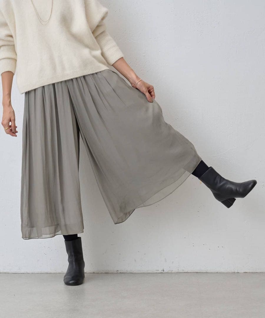 【2/16までの販売】BEARDSLEY(ビアズリー)シワシフォンギャザーパンツ