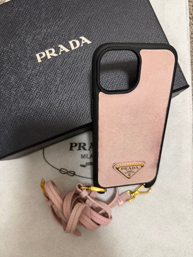 PRADA iPhone15ケース ピンク 正規品 箱付き