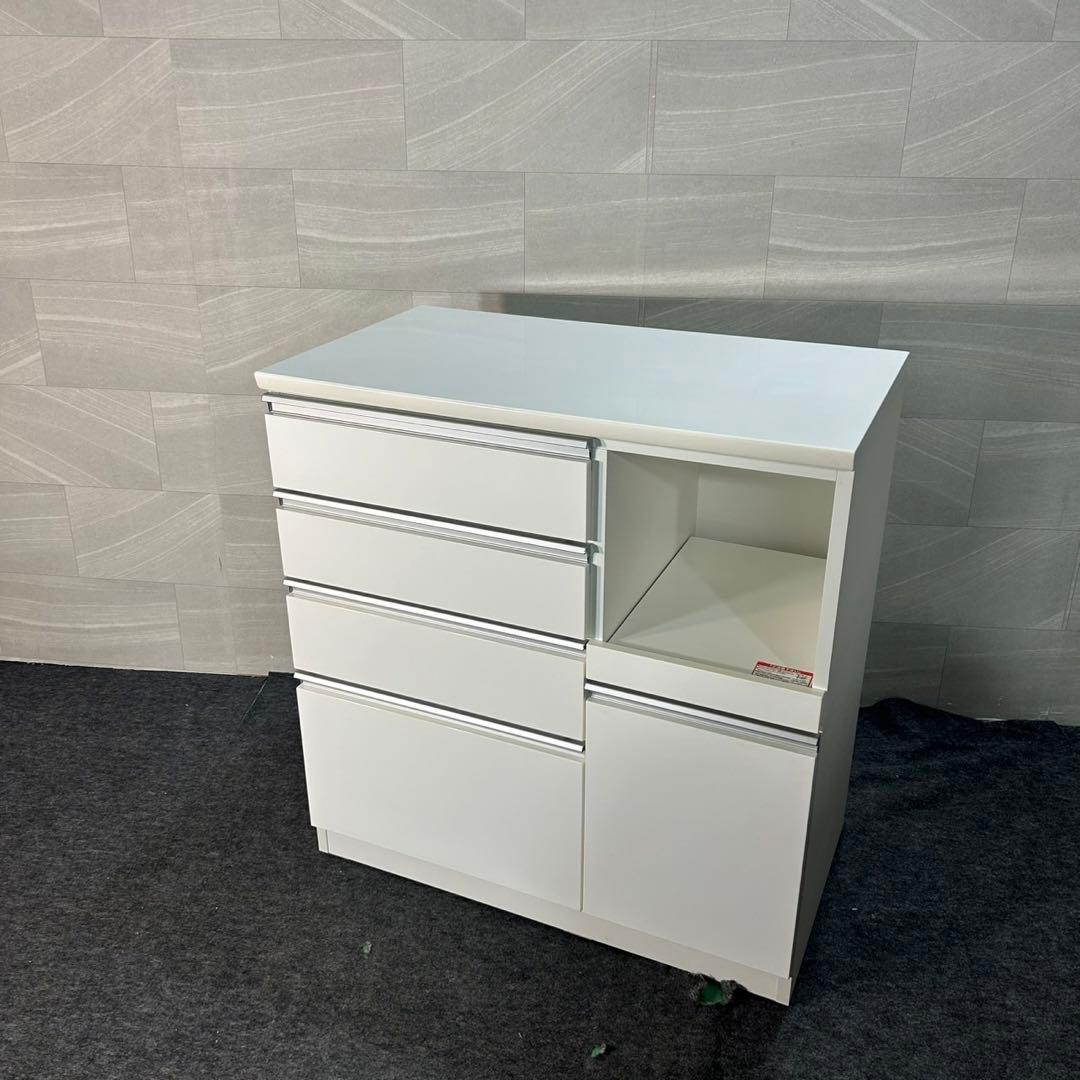 ニトリ キッチンカウンター レジューム 90 レンジボード 食器棚 d4145