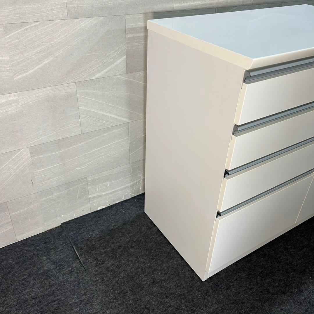 ニトリ キッチンカウンター レジューム 90 レンジボード 食器棚 d4145