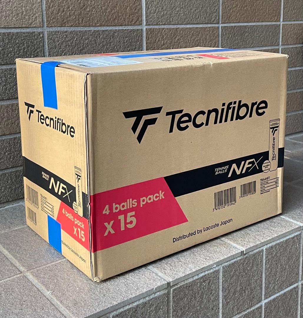 新球 Tecnifibre NFX テニスボール 15缶60球 テクニファイバー