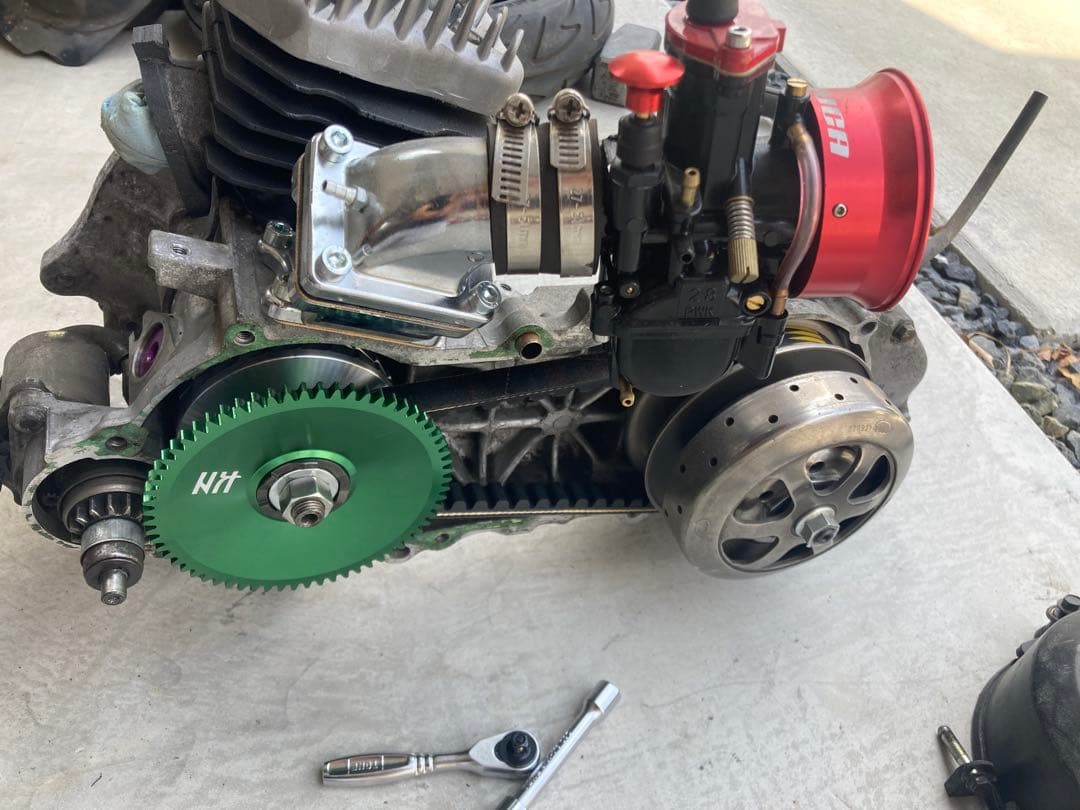 スーパーディオ太軸エンジンカスタムパーツ多数