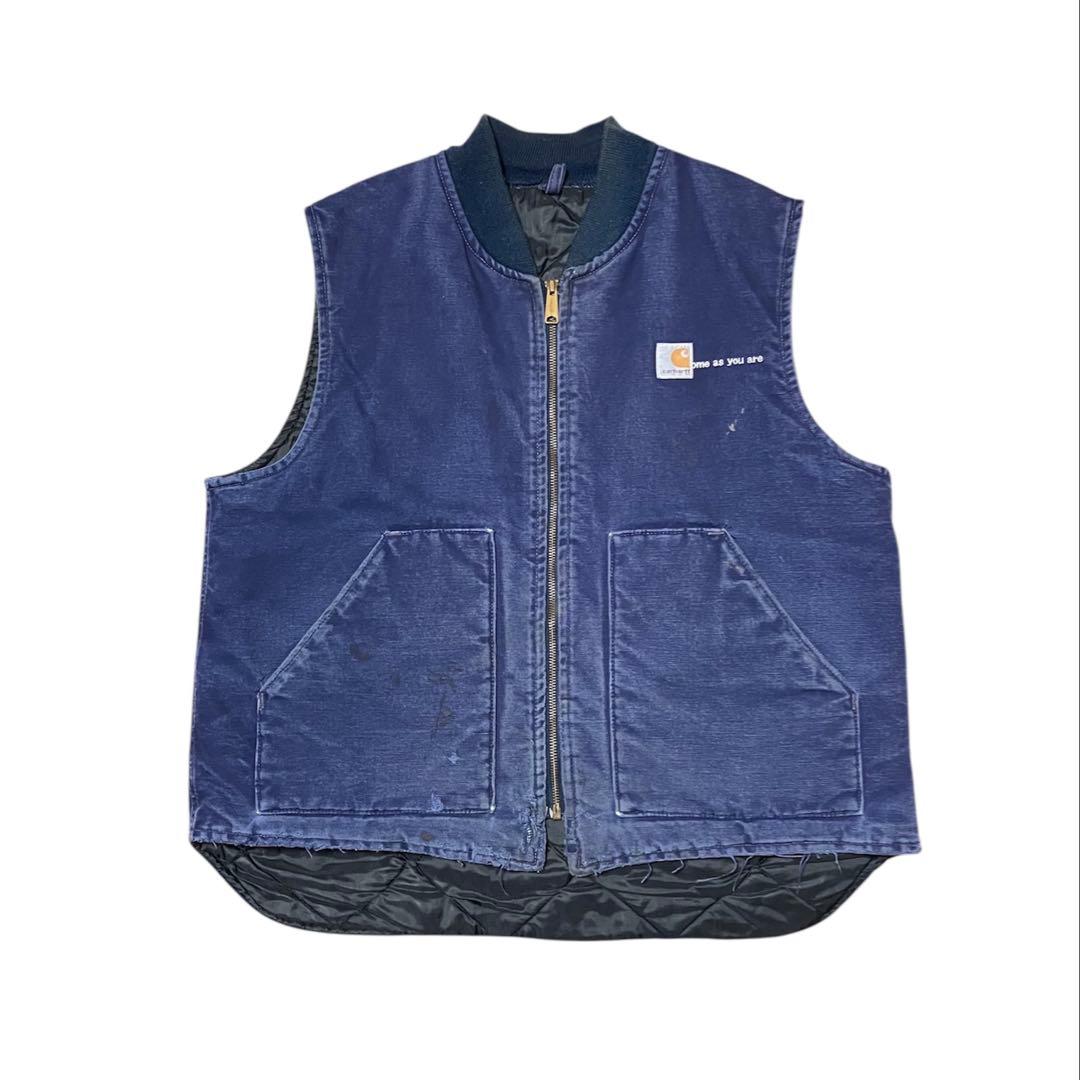 トップス Carhartt duck vest XL navy