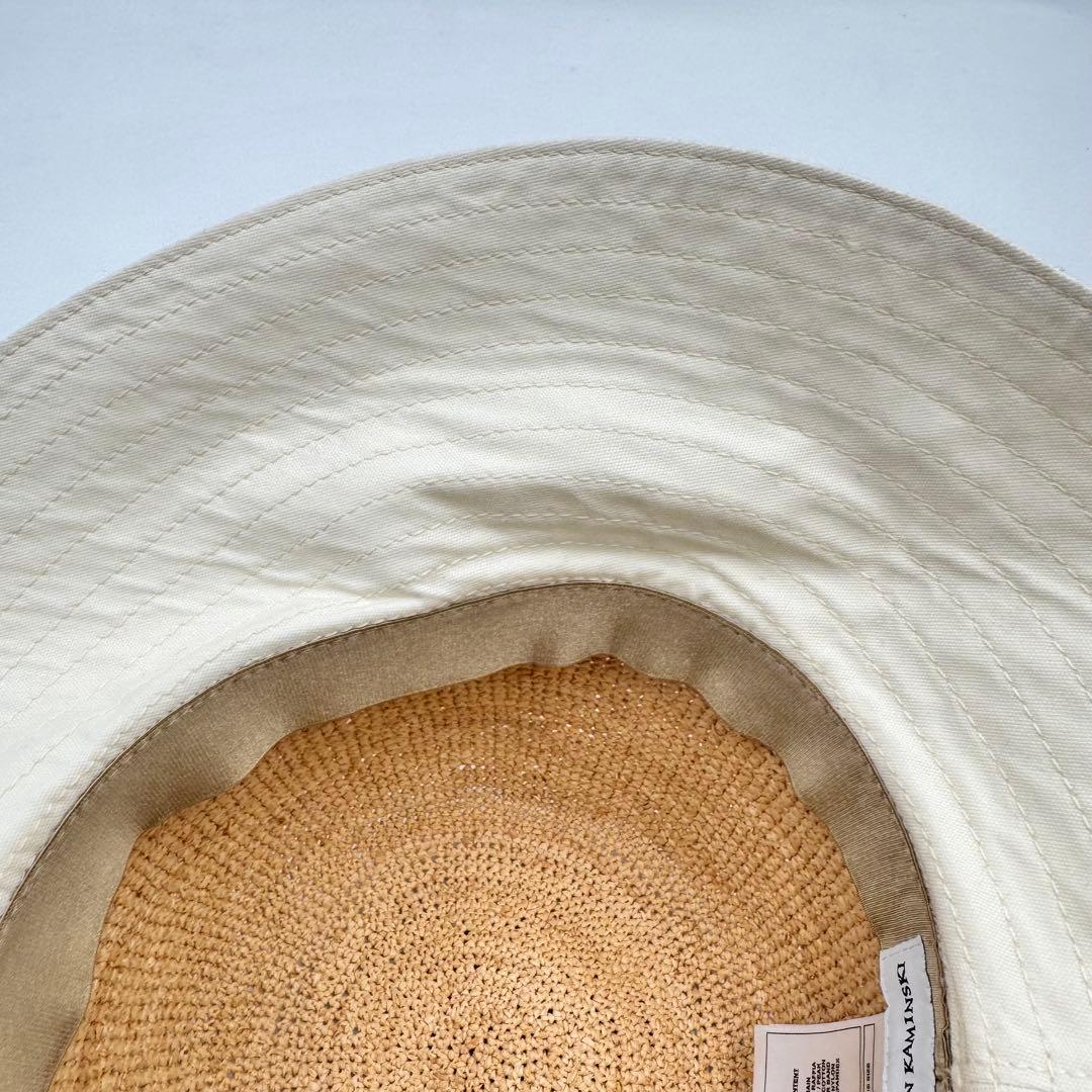 極美品✨HELEN KAMINSKI ロゴマーク　ラフィア　ハット