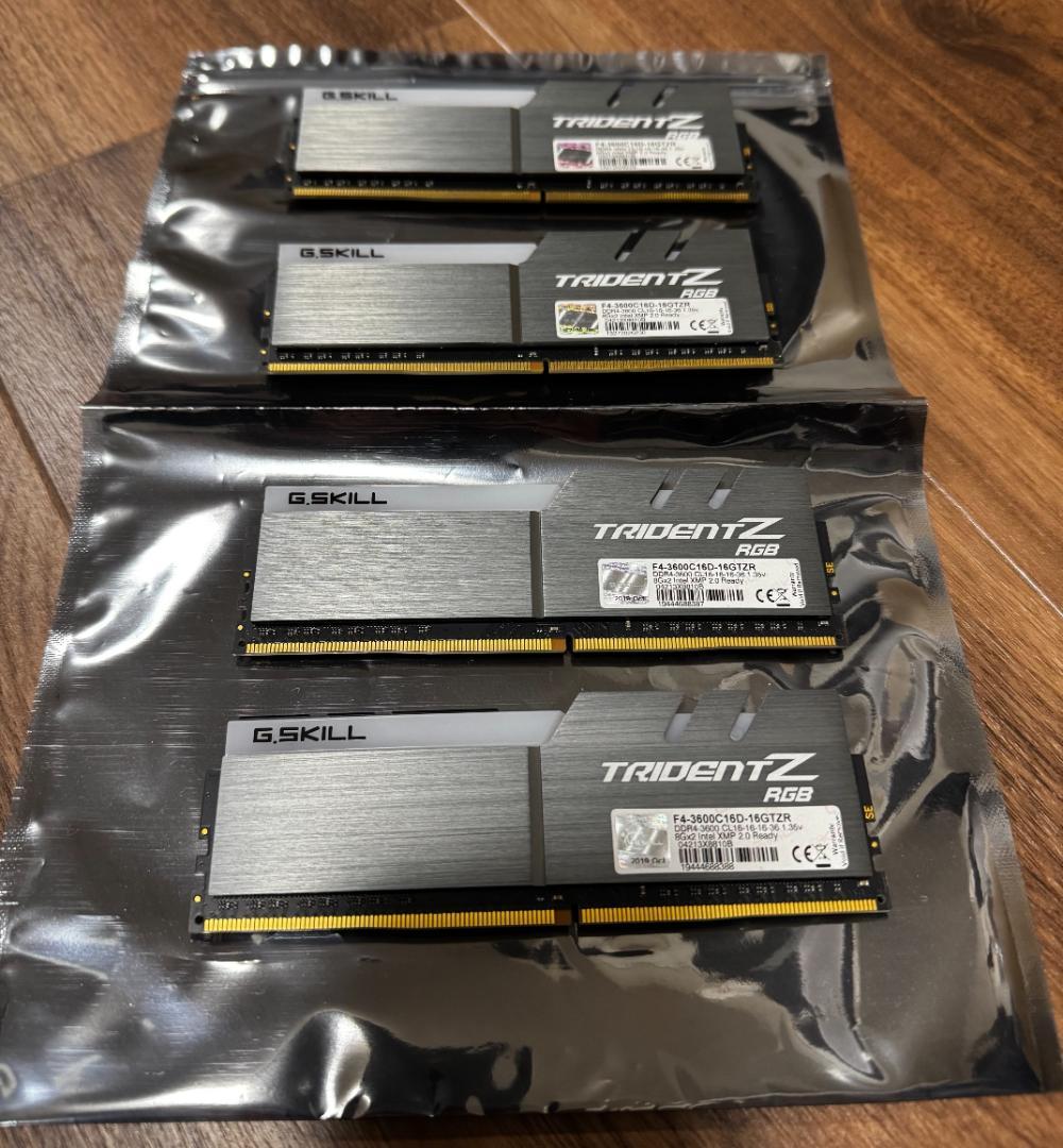 G.Skill F4-3600C16D-16GTZR × 2セット 計32GB