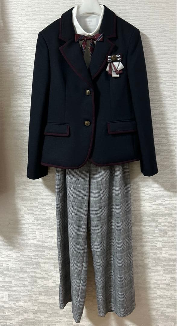 卒業式　BEAMS DESIGN 女の子スーツ　サロペットワイドパンツ