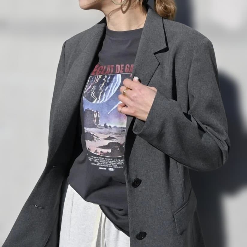 THE SHINZONE シンゾーン SF CINEMA TEE グレー