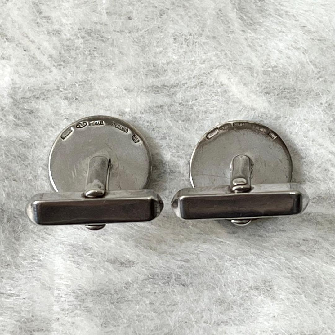 ブルガリ　カフス　ブランドロゴ　Ag925　シルバー　ブラック　メンズ　箱付き