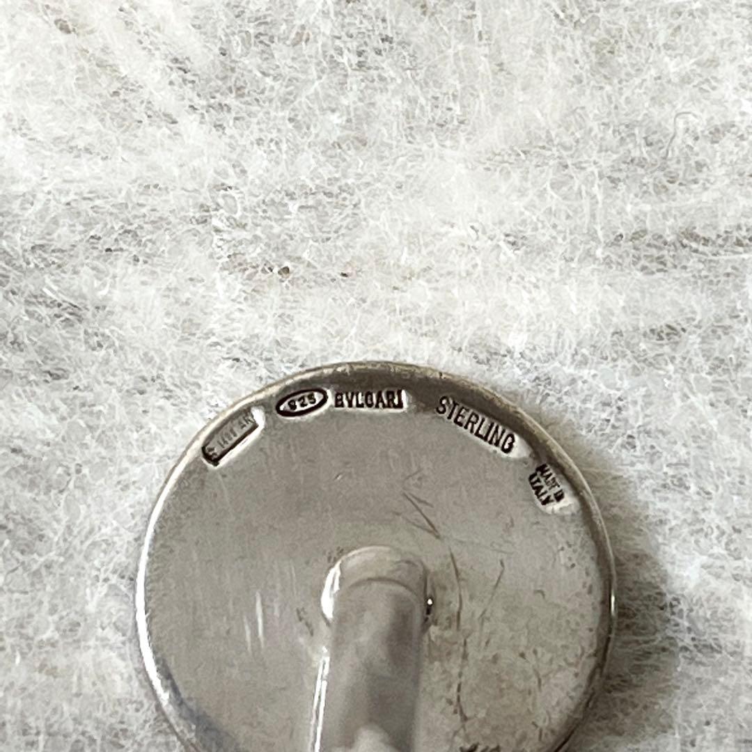 ブルガリ　カフス　ブランドロゴ　Ag925　シルバー　ブラック　メンズ　箱付き