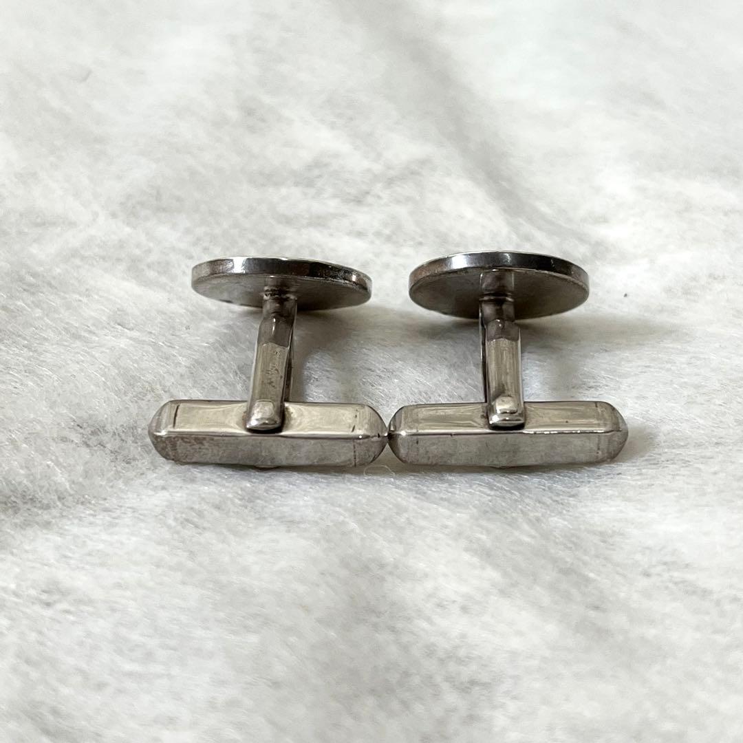 ブルガリ　カフス　ブランドロゴ　Ag925　シルバー　ブラック　メンズ　箱付き