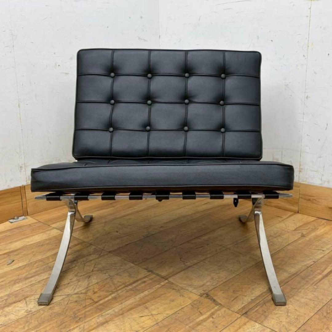 美品Barcelona Chairバルセロナチェア　リプロダクト品1人掛けソファ