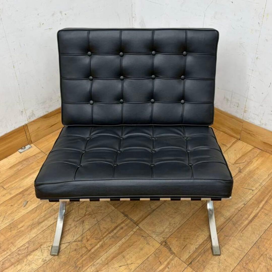 美品Barcelona Chairバルセロナチェア　リプロダクト品1人掛けソファ