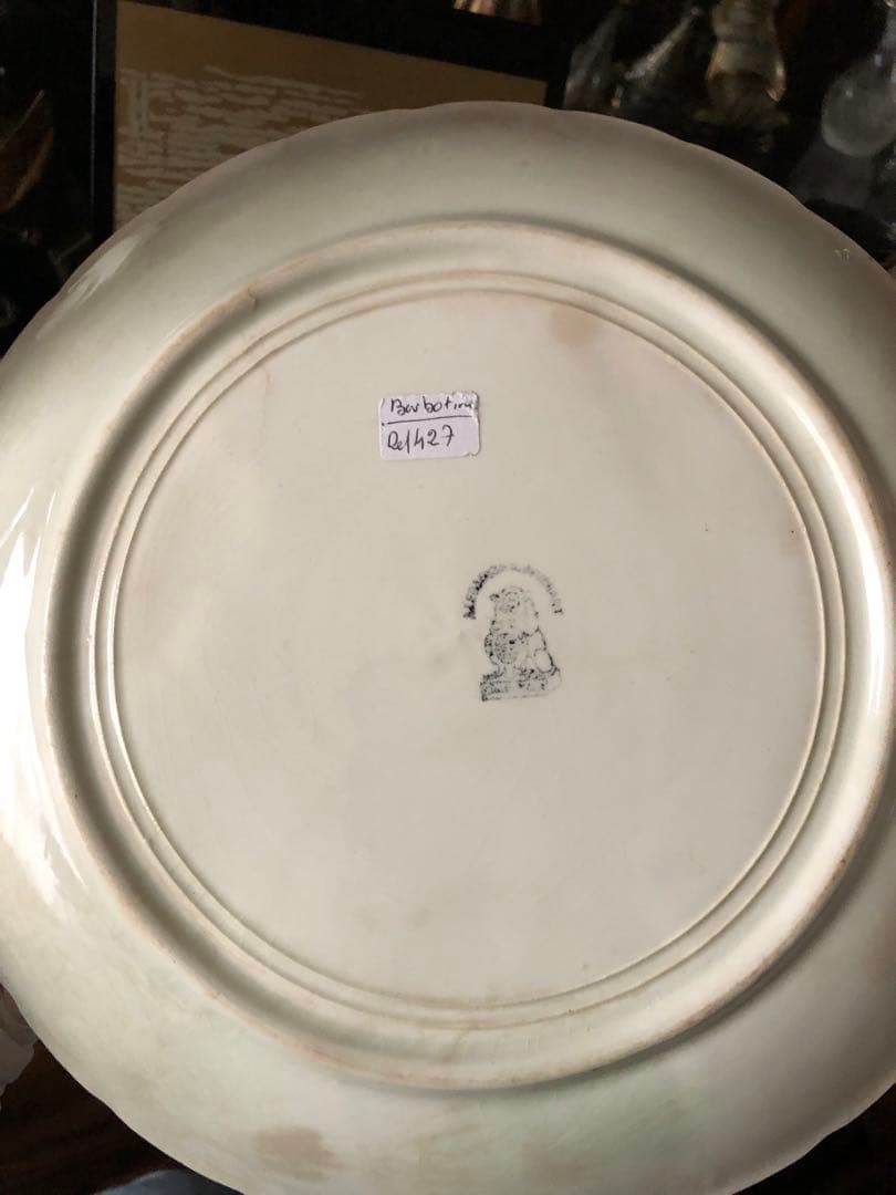 バルボティーヌ フラワープレート＋蓋付キャニスター3点＋真鍮ディッシュスタンド付