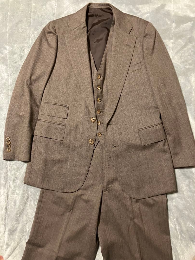 【ポロラルフローレン】ヘリンボーンスリーピーススーツ