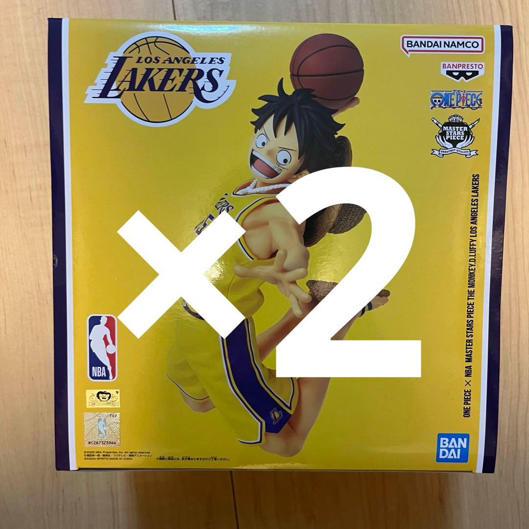 ワンピースベースショップNBAルフィ フィギュア ロサンゼルス・レイカーズ×2