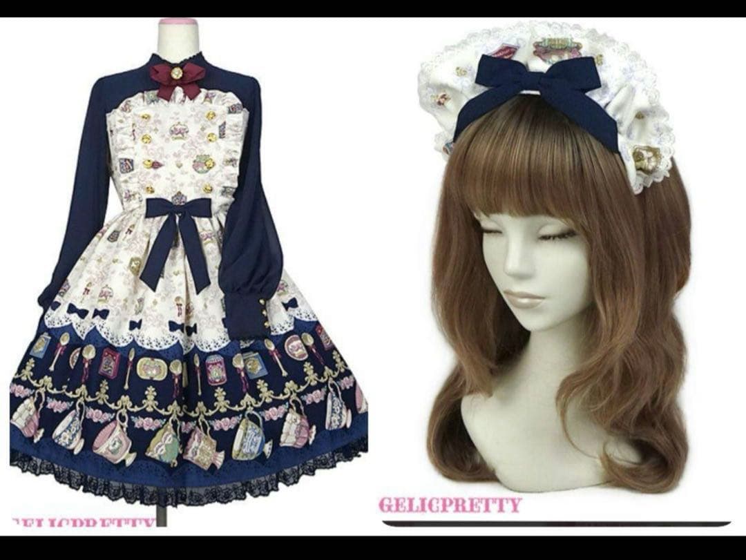 AngelicPretty rose tea garden ネイビー