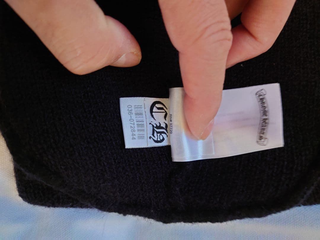 ウール100% ブラックニット帽