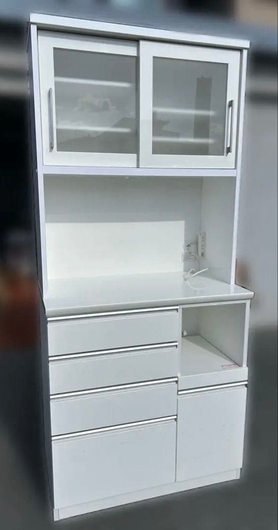 【送料込み】キッチンボード　レジューム　90TG-S WH　食器棚　ニトリ