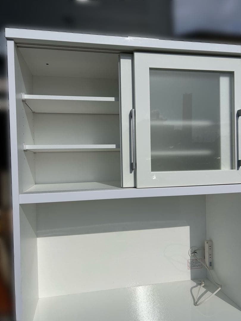 【送料込み】キッチンボード　レジューム　90TG-S WH　食器棚　ニトリ