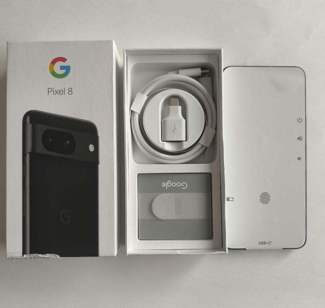 美品 Google Pixel 8 128GB Obsidian 本体 黒