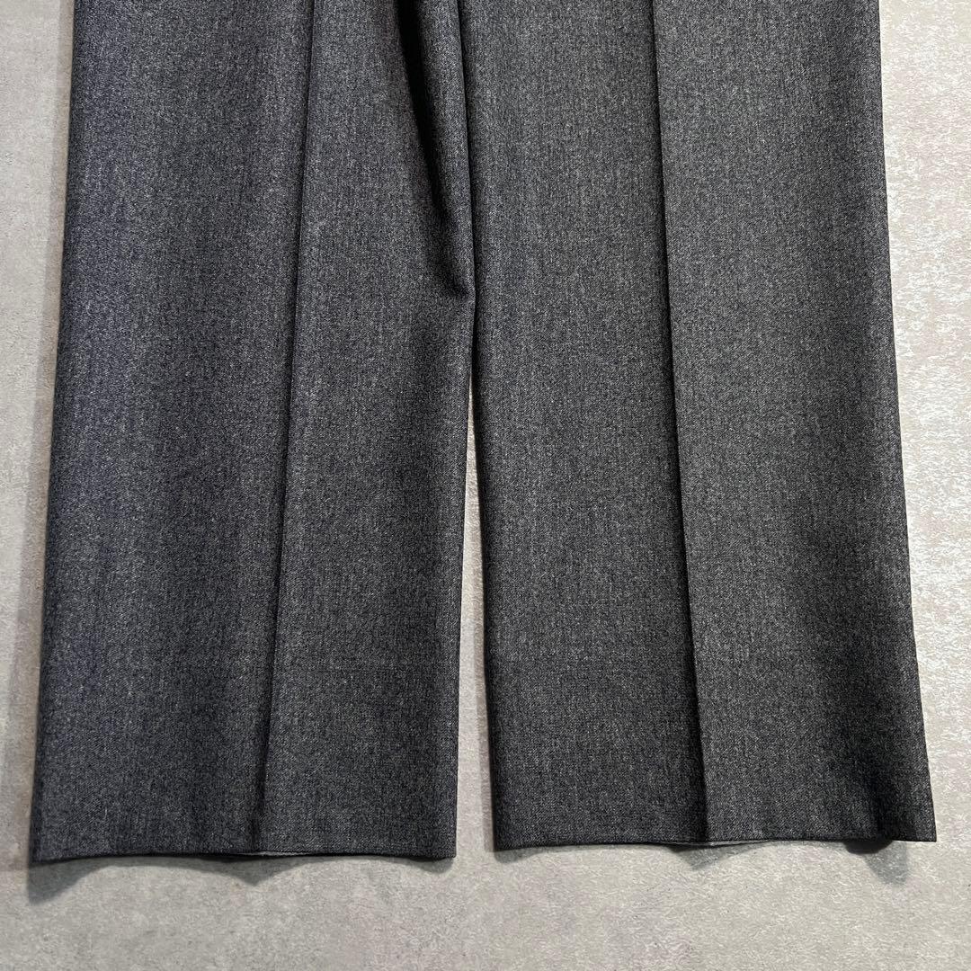 【美品】パルジレリ×グアベロ カシミヤ混フランネル スラックスパンツ グレー46