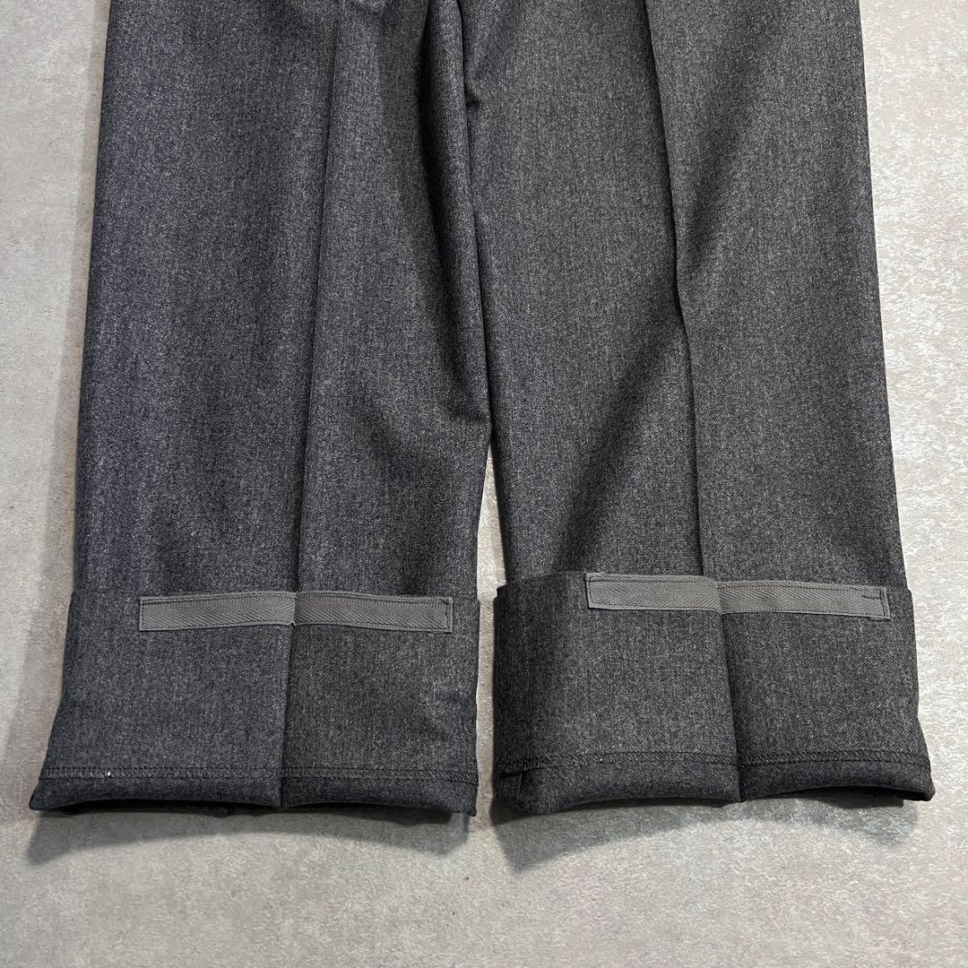 【美品】パルジレリ×グアベロ カシミヤ混フランネル スラックスパンツ グレー46