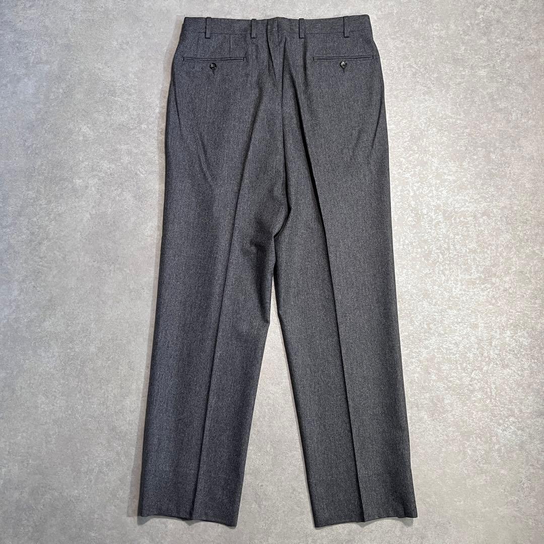 【美品】パルジレリ×グアベロ カシミヤ混フランネル スラックスパンツ グレー46