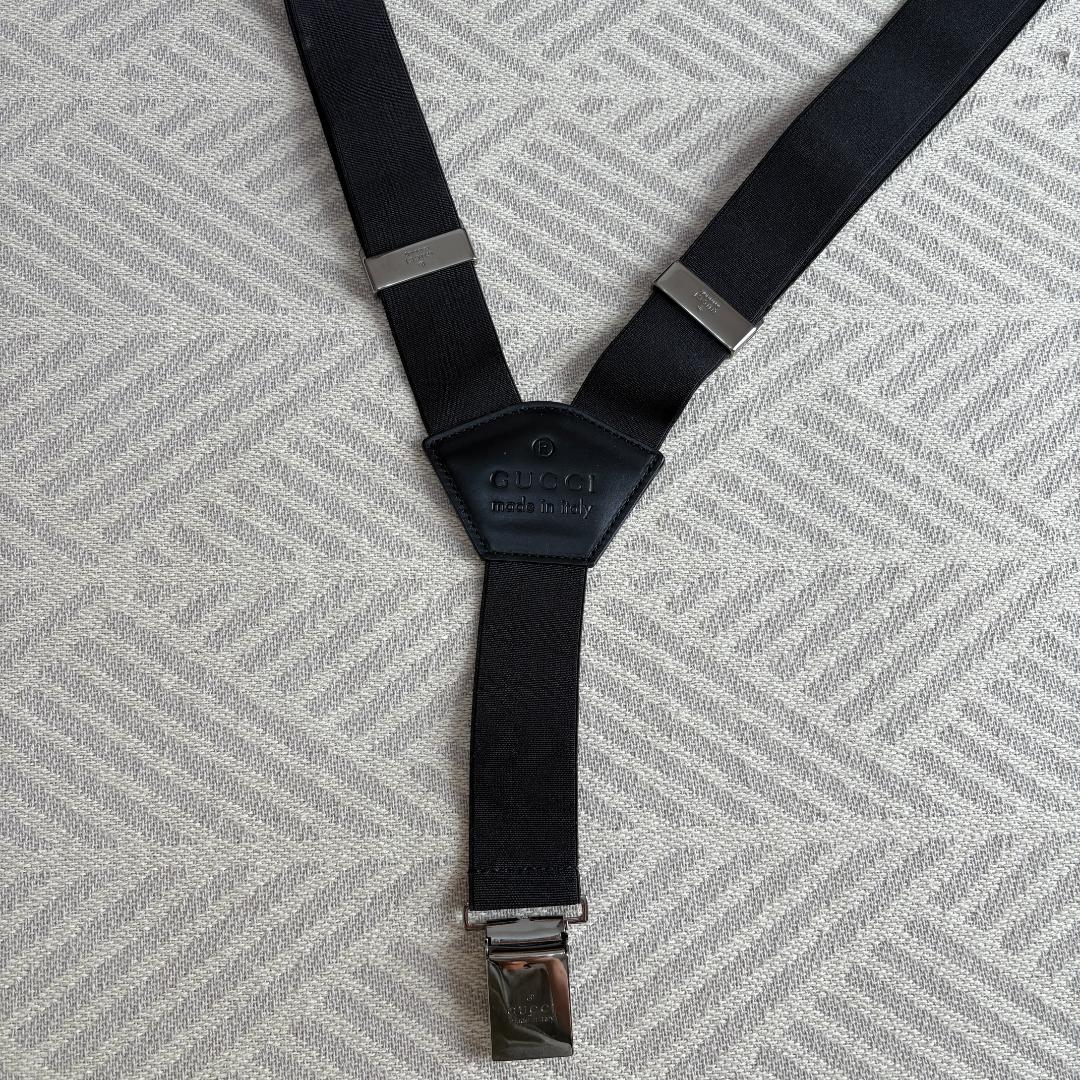 GUCCI グッチ　Y型 　サスペンダー　イタリア製