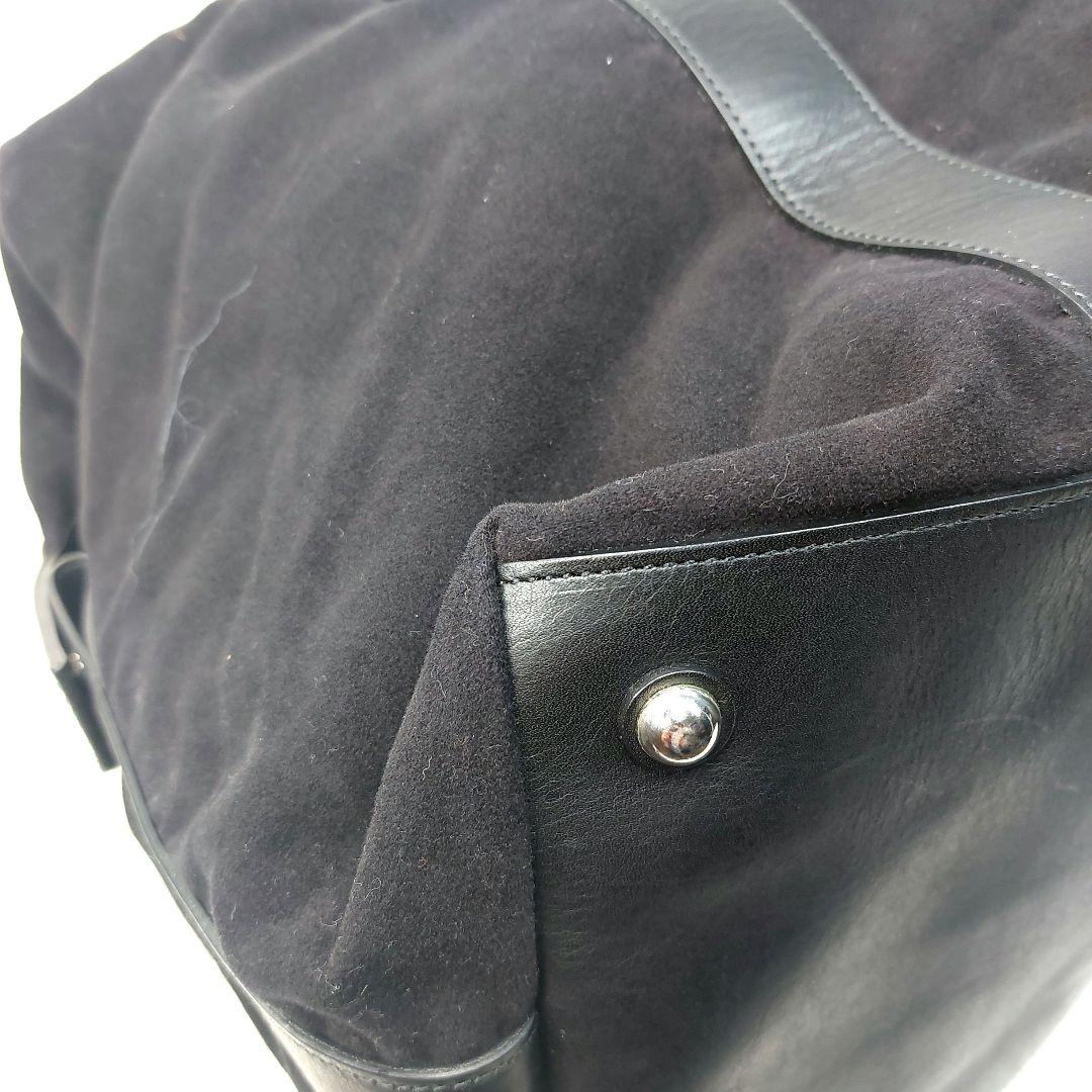 マーガレットハウエル　ボストンバッグ　トートバッグ　スウェード　レザー　ブラック