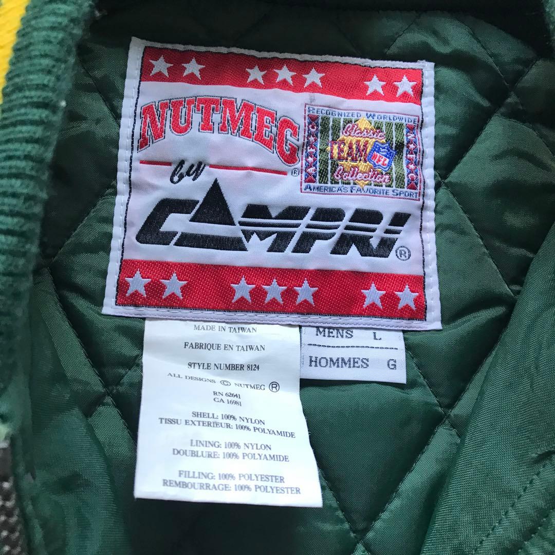 90s NUTMEG NFL グリーンベイパッカーズ ナイロンジャケット 中綿