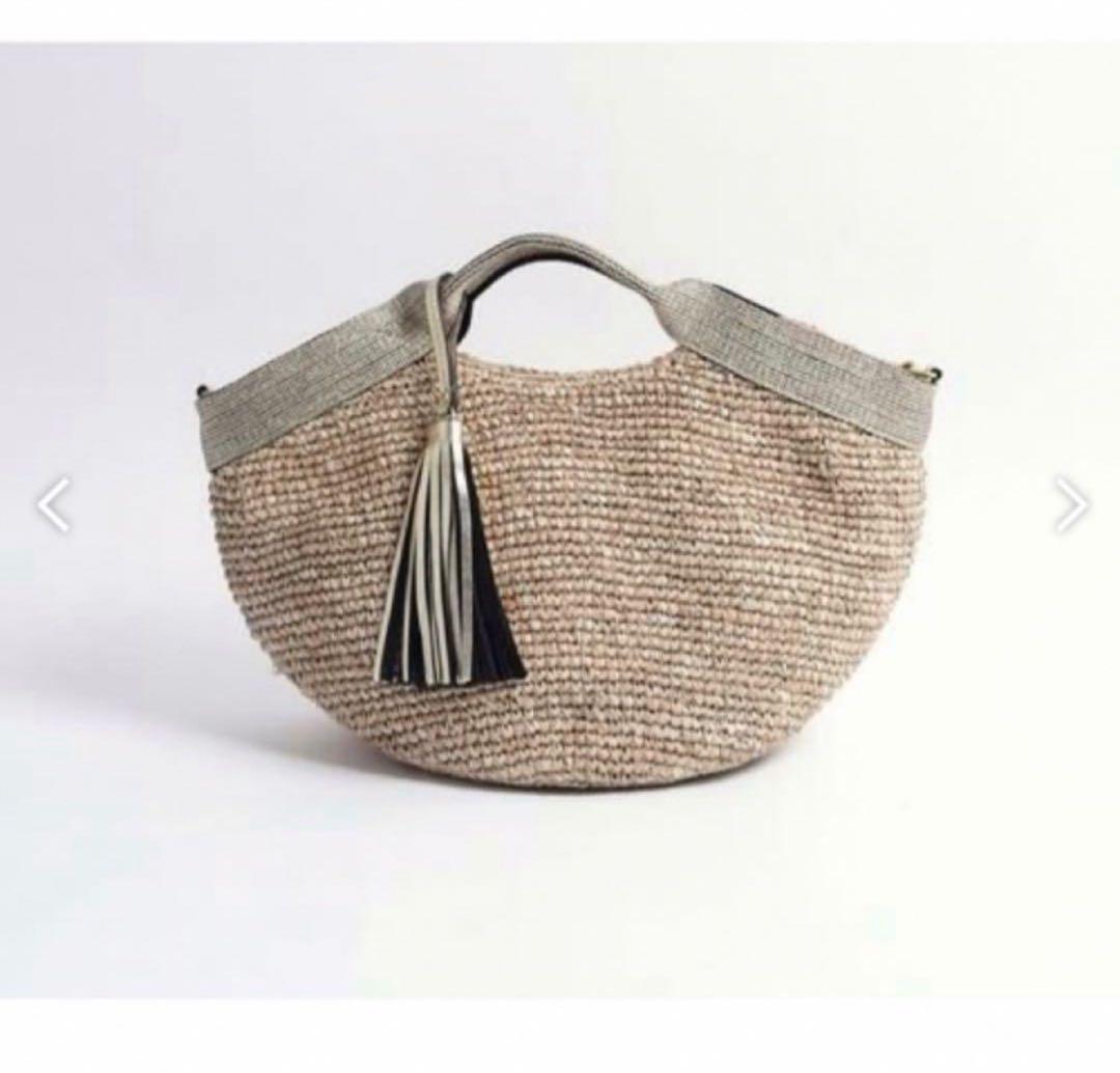 ☆お値下げ☆美品☆ BEAMS別注 ヴィオラドーロ 2wayラフィアトートバッグ