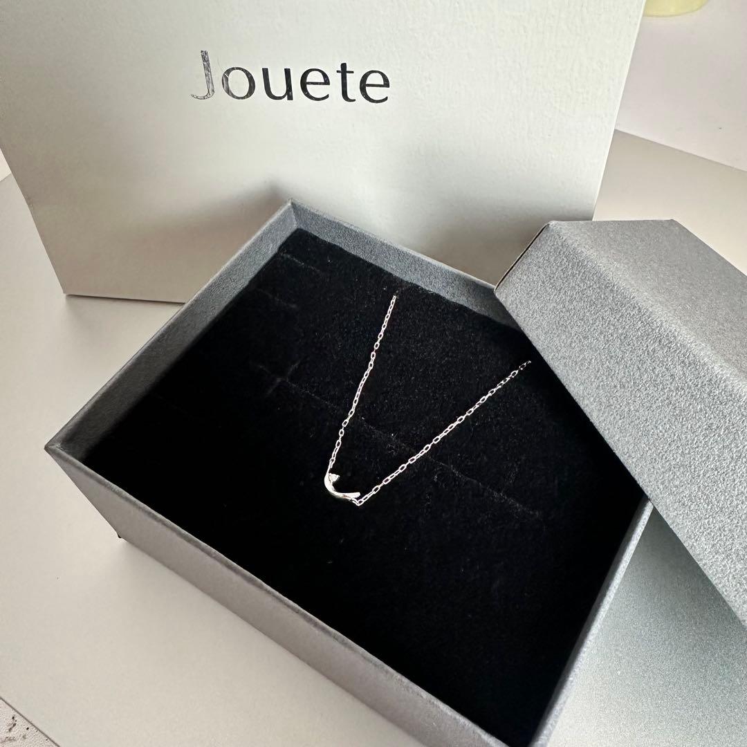 Jouete シルバーネックレス ダイヤモンド付き　K10