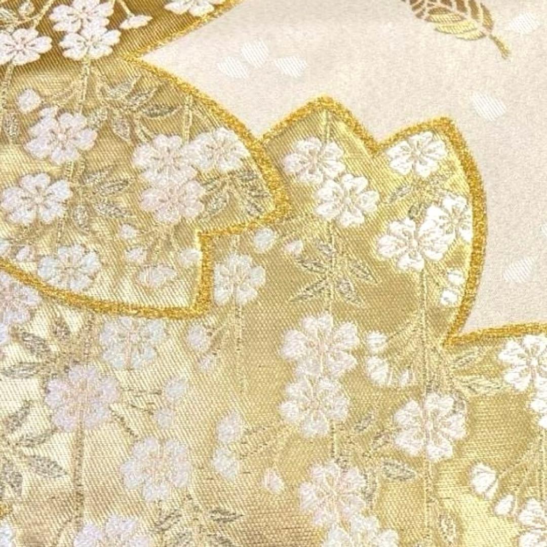 未着用　桜花模様　枝垂れ桜　金糸　袋帯　着物　032a p