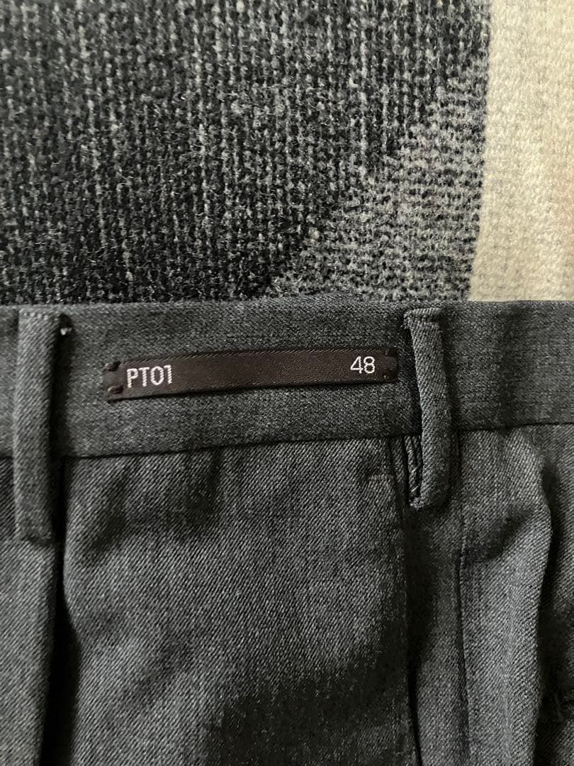 試着のみ PT01 48 トラウザーズ　ワンプリーツ　スラックス　beams f