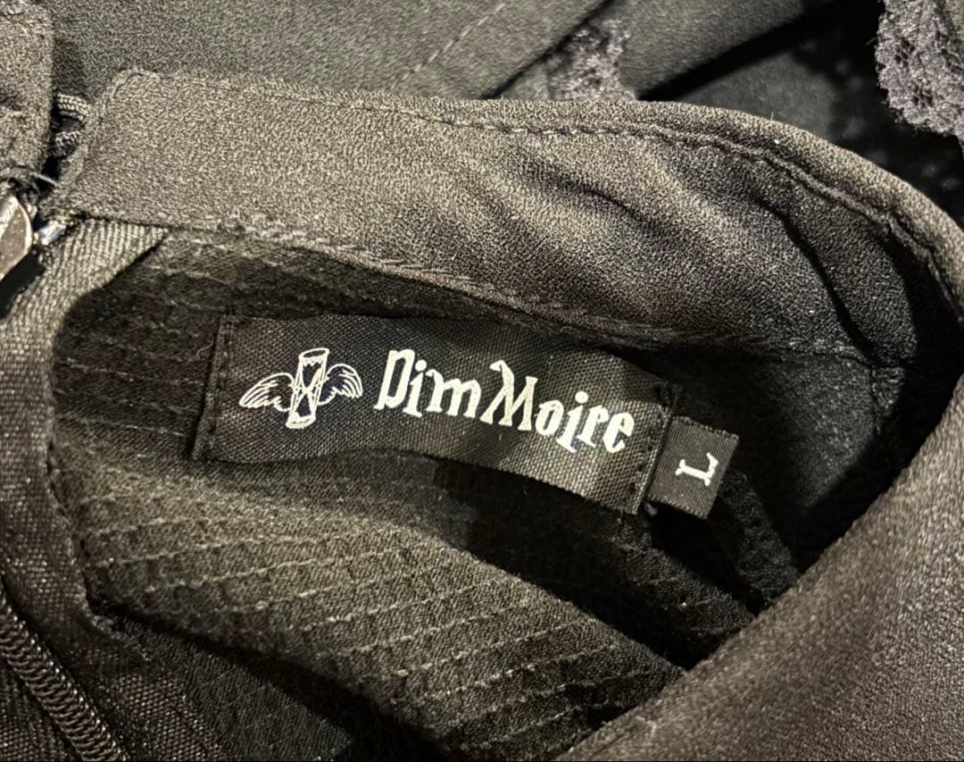 おすましレース襟トップス　ディムモアール　ブラック　Lサイズ