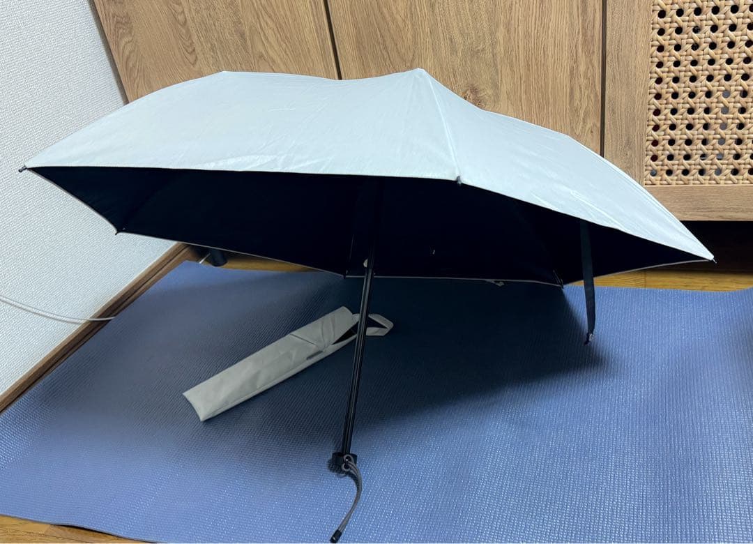 サンバリア100　２段折コンパクト　moku　アイボリー　日傘
