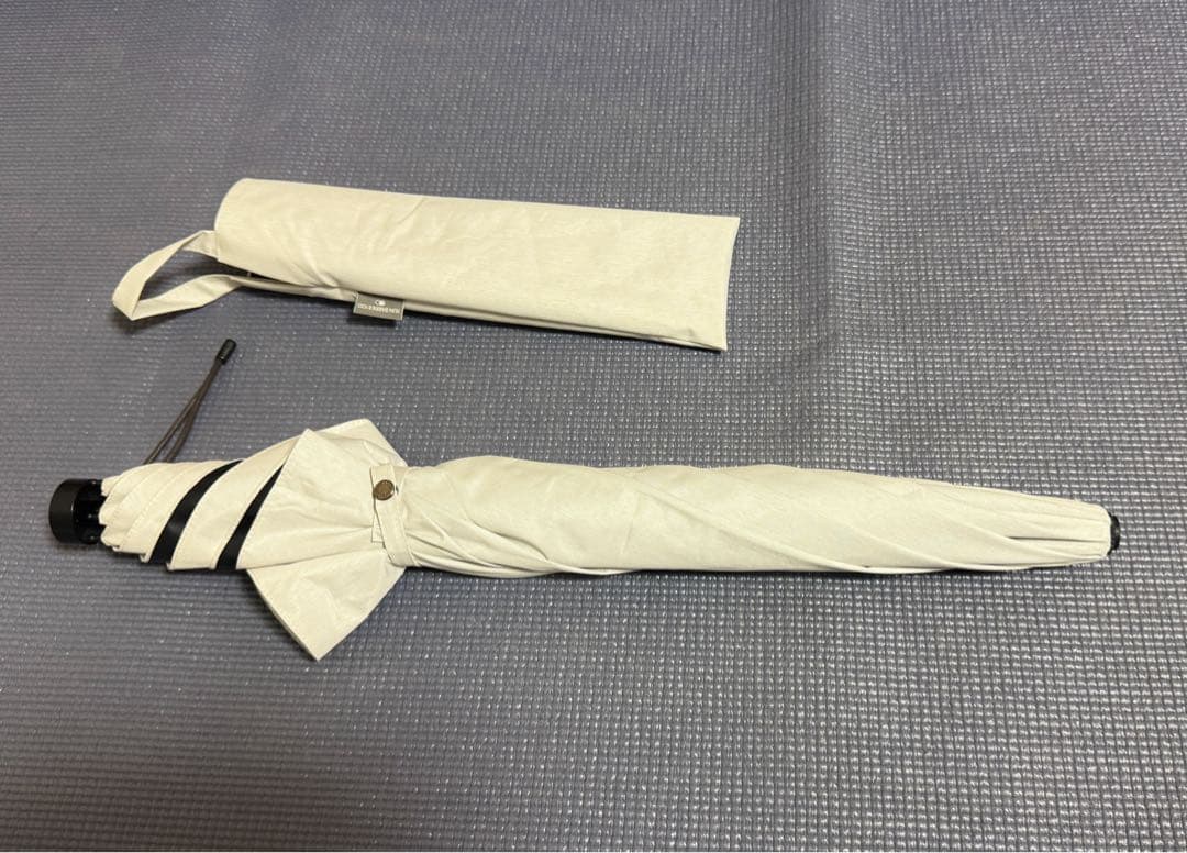 サンバリア100　２段折コンパクト　moku　アイボリー　日傘