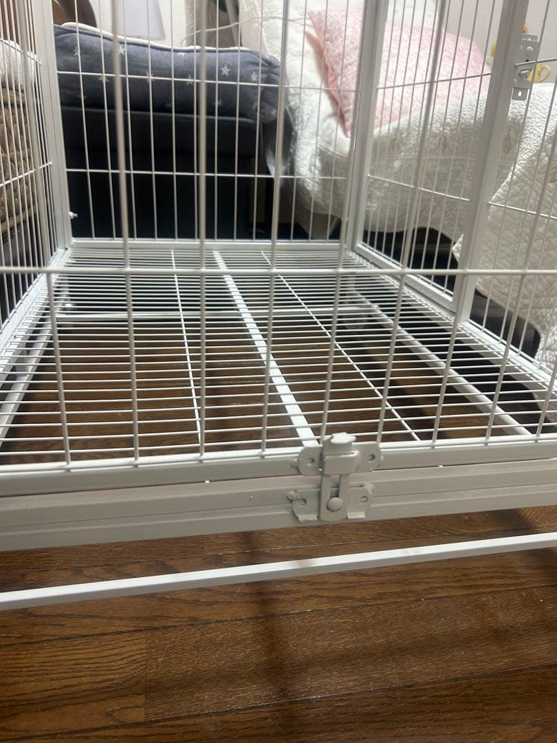 キャットケージ 3段タイプ 78cm キャスター付き　ホワイトカラー