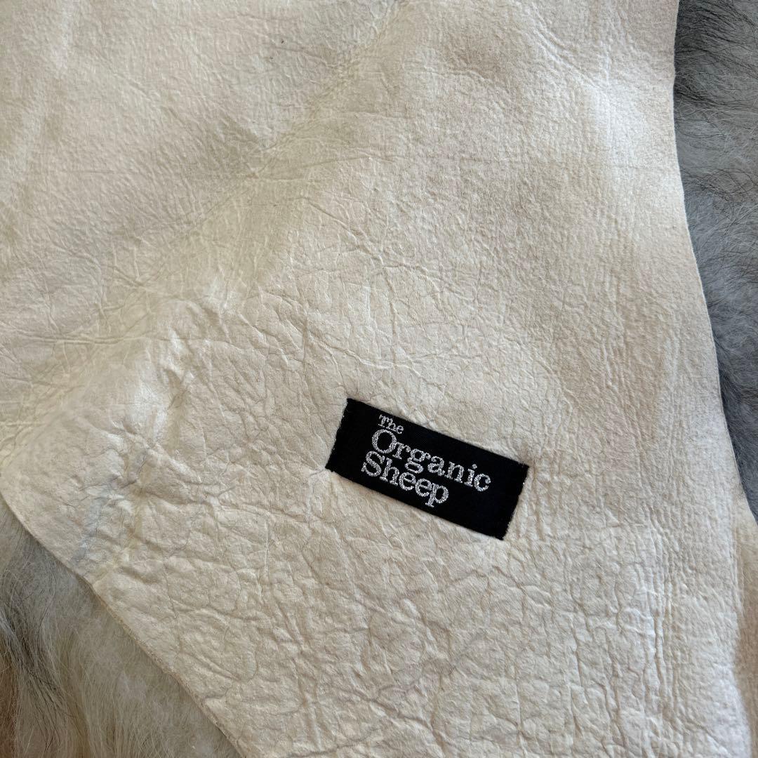 羊毛ラグ 白黒混合