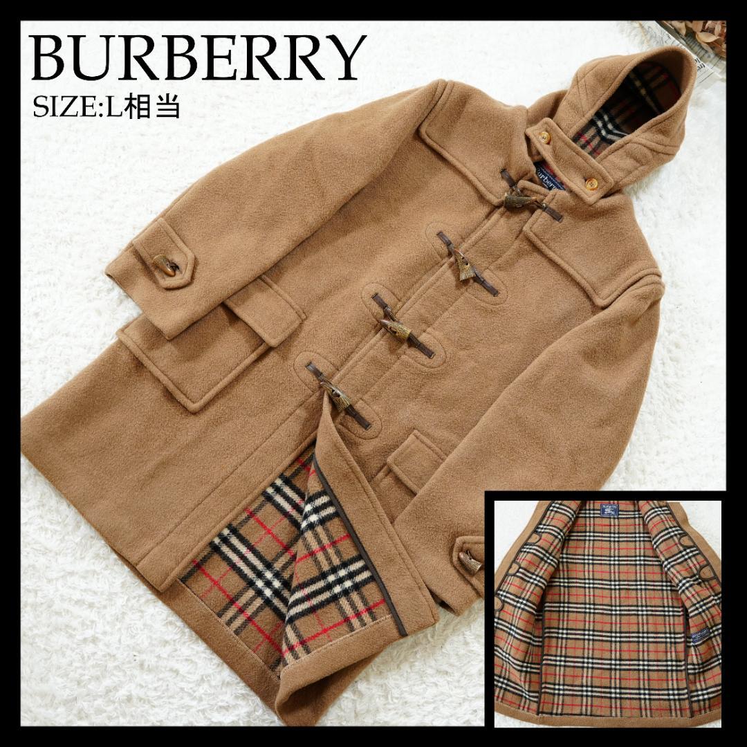 【美品】BURBERRY　バーバリー　ノバチェック柄ダッフルコート　L相当