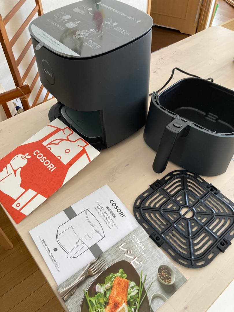 超美品　COSORI ノンフライヤー4.7L ブラック 取扱説明書付き