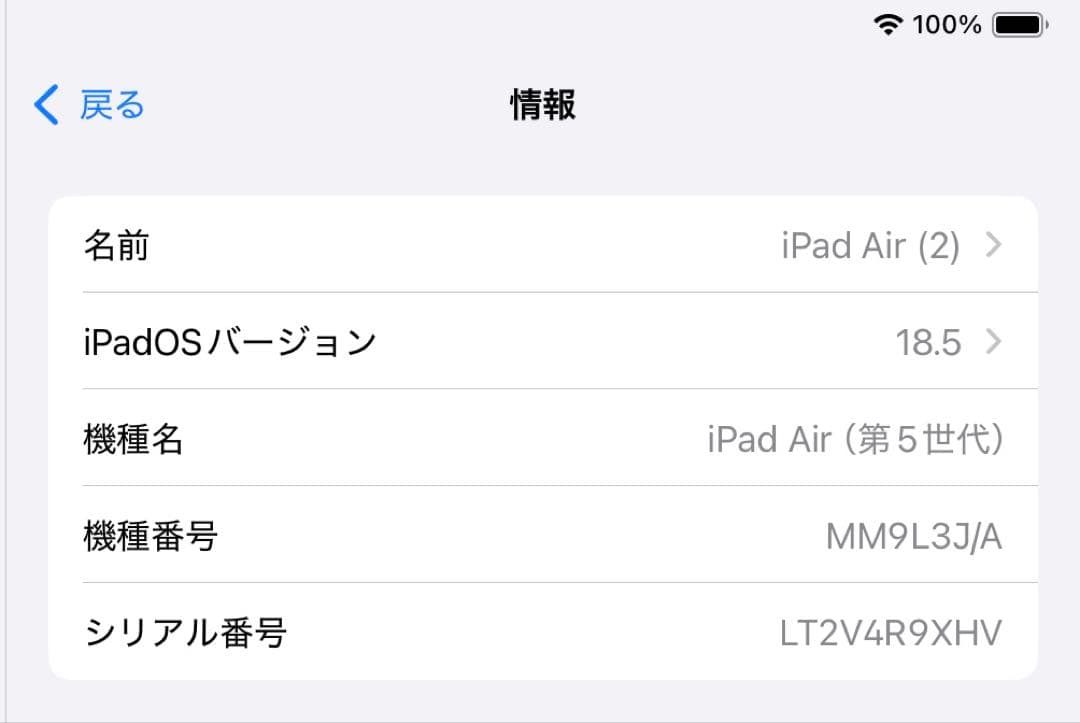 iPad Air/10.9インチ/第5世代/Wi-Fi/256GB